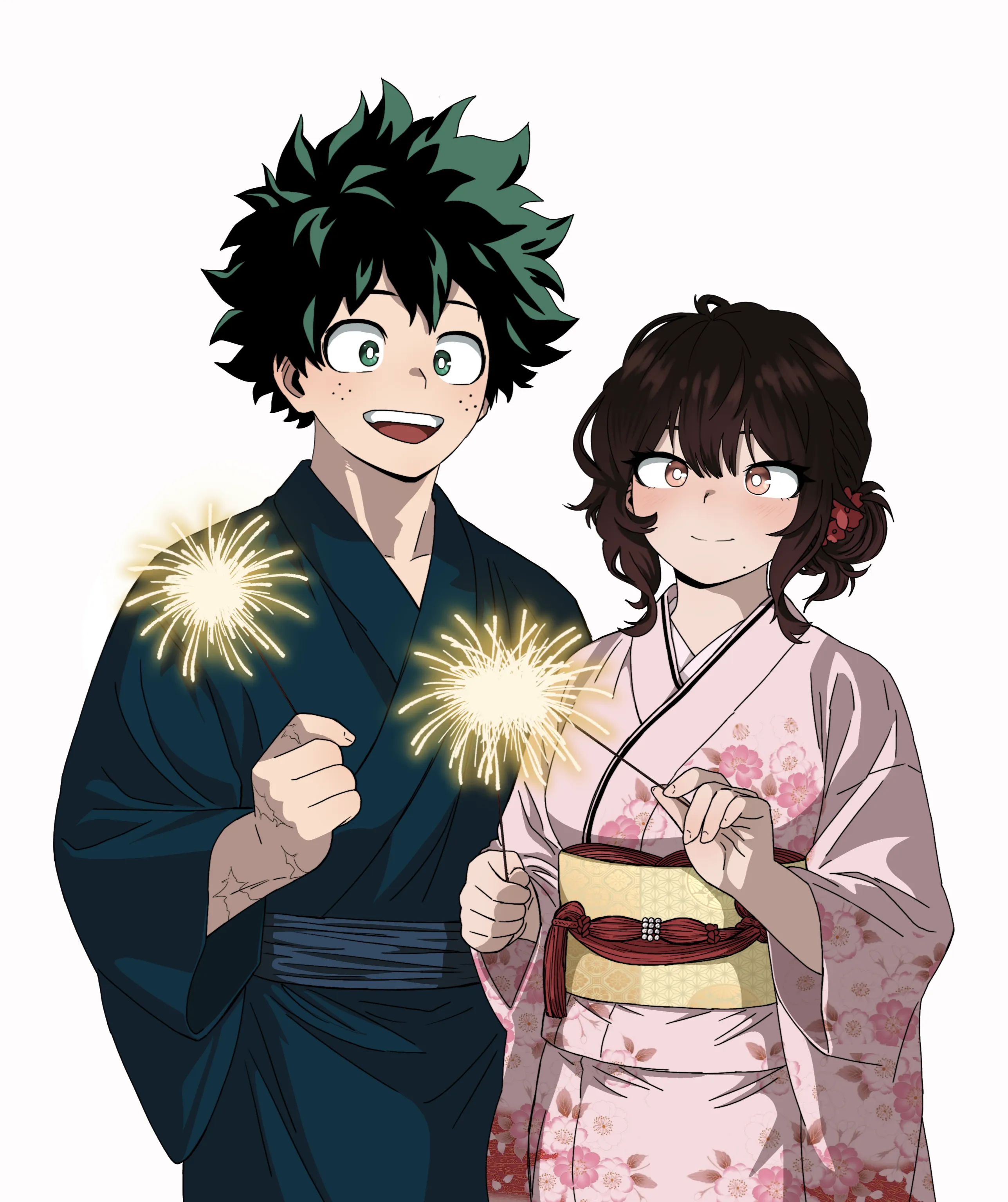 With the extra character add-on — two characters in the same piece